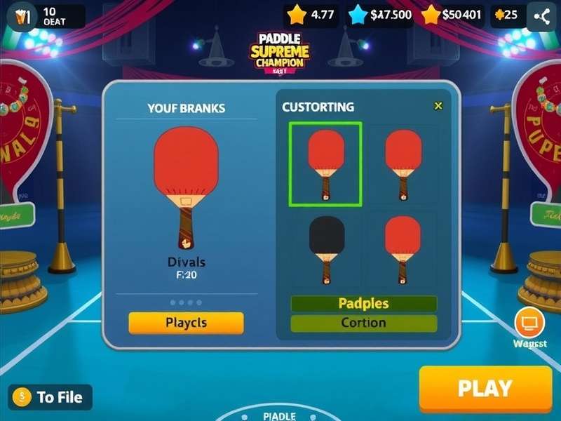 Paddle Supreme Champion customization options